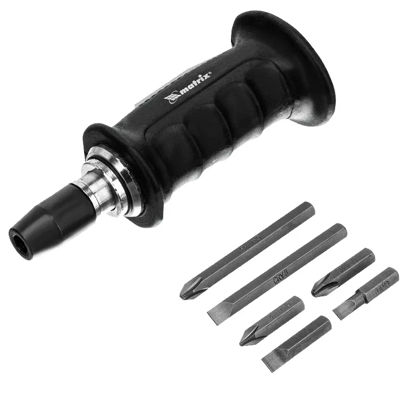 Отвертка ударно-поворотная 1/2" с набом бит (6шт) MATRIX 11561
