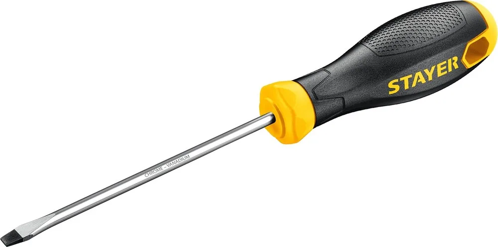 Отвертка SL4*100мм 2х-комп рукоятка, магнитный наконечник STAYER Hercules 2509-04-10