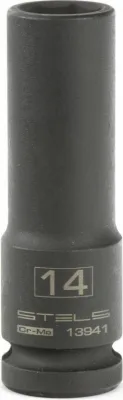 Головка торцевая ударная удлиненная 14мм 1/2" 6-гр CrMo Stels 13941