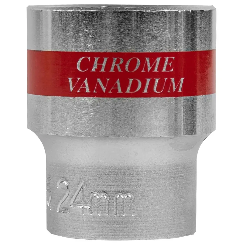 Головка торцевая 24мм 1/2" 6-гранная, CrV, под квадрат MATRIX 13124