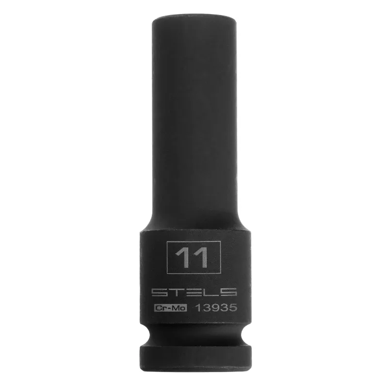 Головка ударная удлиненная 11мм 1/2" 6-гр CrMo Stels 13935
