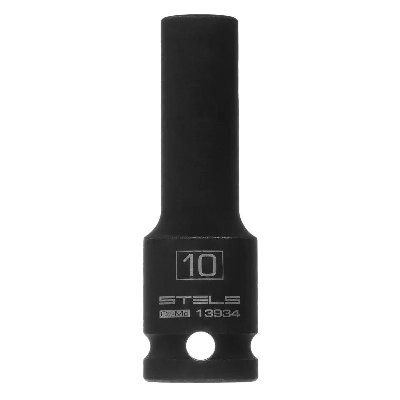 Головка торцевая ударная удлиненная 10мм 1/2" 6-гр CrMo Stels 13934
