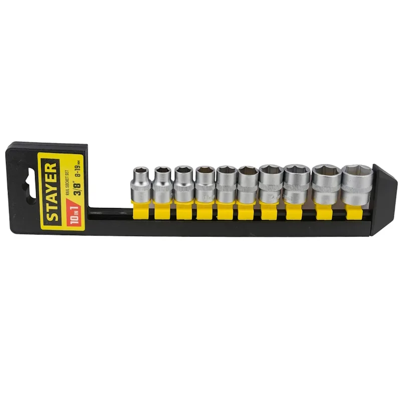 Набор торцевых головок STAYER 3/8" 8-19мм (10предм) 27757-H10