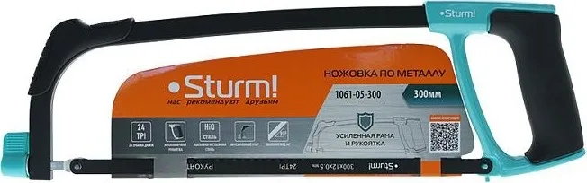 Ножовка по металлу 300мм усил.рама пиление под 90° Sturm! 1061-05-300