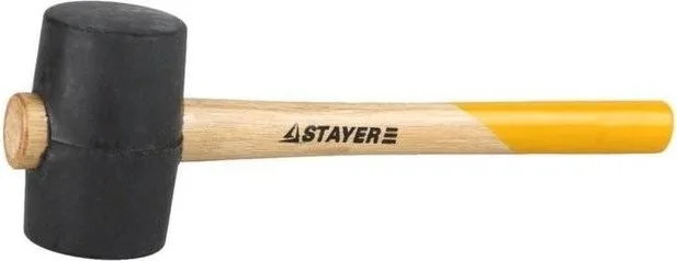Киянка 900г резиновая черная с деревянной ручкой STAYER 20505-90