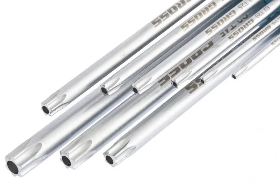 Набор ключей имбусовых TORX-TT, 9 шт: T10-T50, экстра-длин., S2, сатинирован. Gross 16408