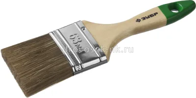Кисть плоская ЗУБР "ЛАЗУРЬ-Мастер" 63мм дер ручка 4-01009-063