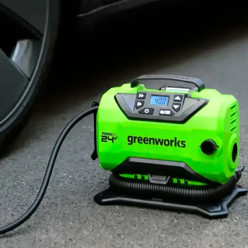 Компрессор автомобильный аккумуляторный Greenworks ACG301 (24В/12В, без АКБ и ЗУ) 3400807