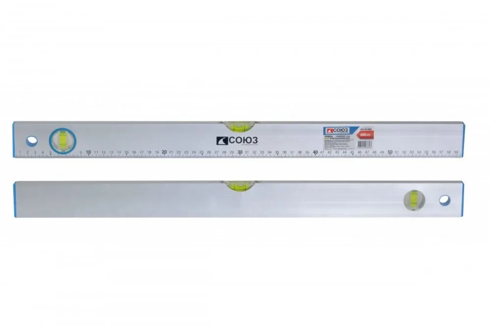 Уровень Союз 2015-07-600С 600мм 2 глазка, линейка