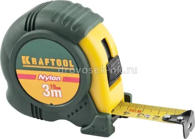 Рулетка 3м*19мм обрез.корпус KRAFTOOL 34122-03-19