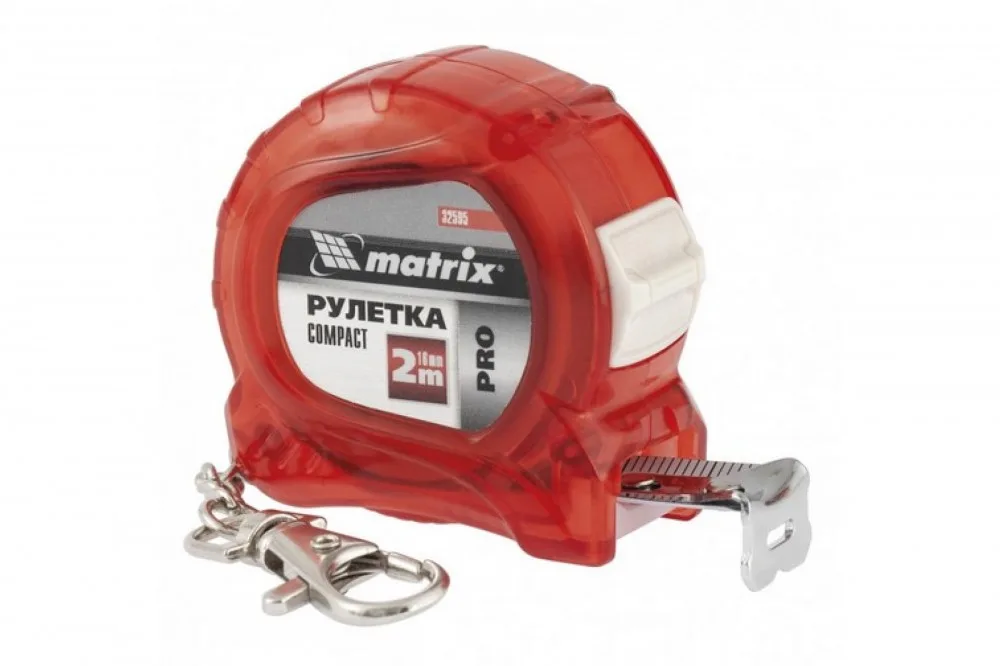Рулетка 2м*16мм +карабин Compact MATRIX 32595