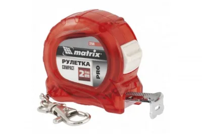 Рулетка 2м*16мм +карабин Compact MATRIX 32595