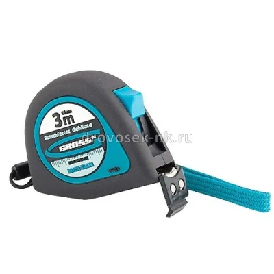 Рулетка 3м*16мм магн обрез зацеп Gross Ergonomisch 31101
