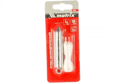 Отвес цилиндрический 100гр шнур 30м Matrix 84836