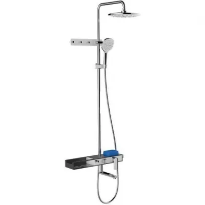 Душевая стойка с смесителем + полка и крючки GAPPO G2468
