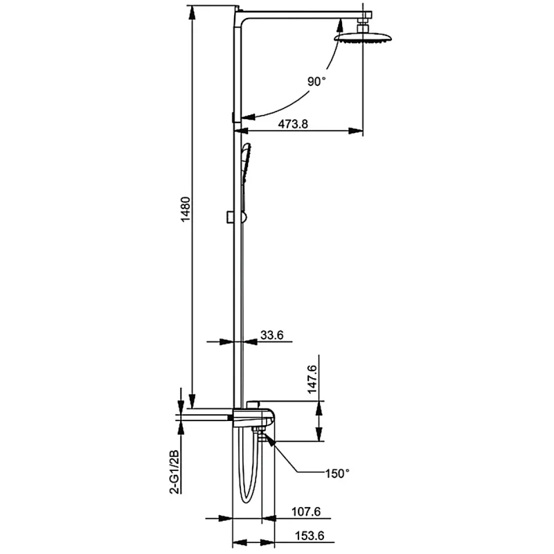 Душеевая система GAPPO G2495-4