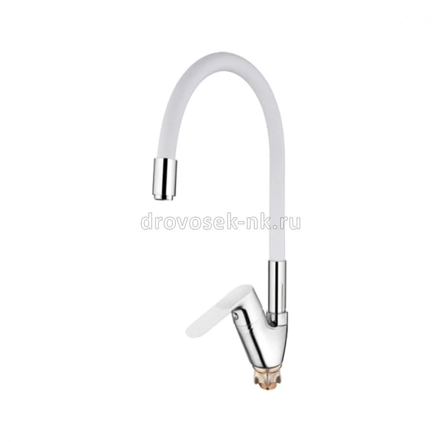 Смеситель Белый Кух.+силиконовый LEDEME L4153-3