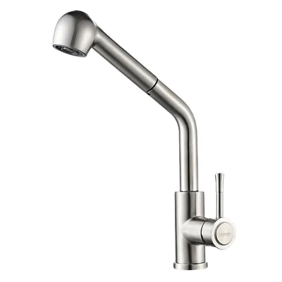 Смеситель для кухни с выдвижной лейкой LEDEME L76014