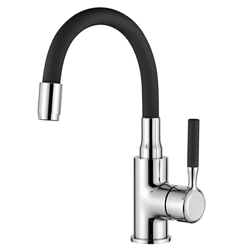 Смеситель для кухни Черный силикон LEDEME L1399-2