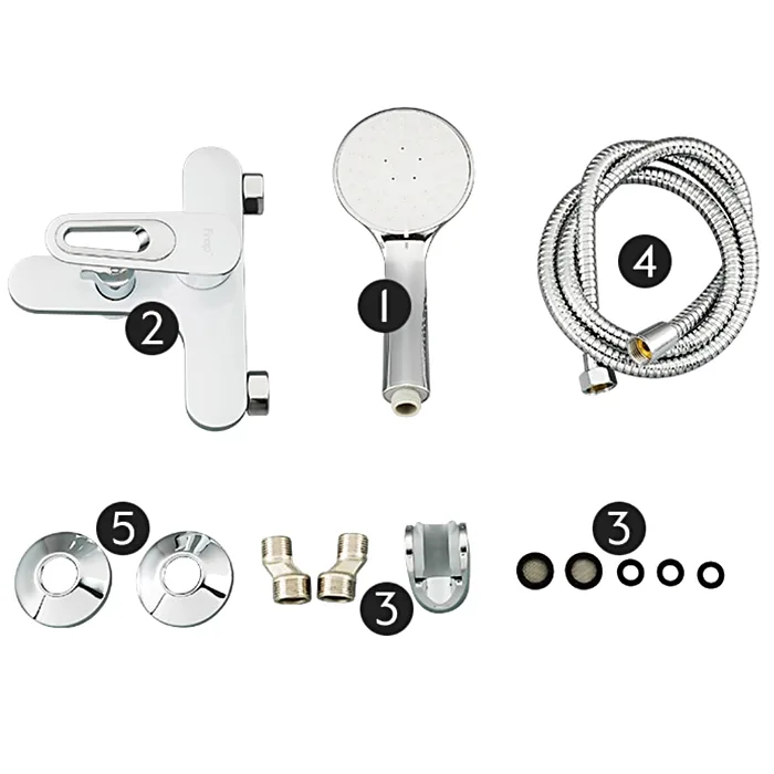 Смеситель для ванны с коротким изливом белый/хром FRAP F3249