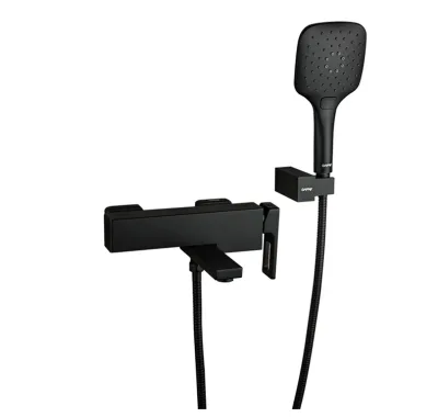 Смеситель для ванны c коротким изливом черный GAPPO G3217-6
