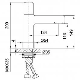 Смеситель для раковины хром белый G1052-88