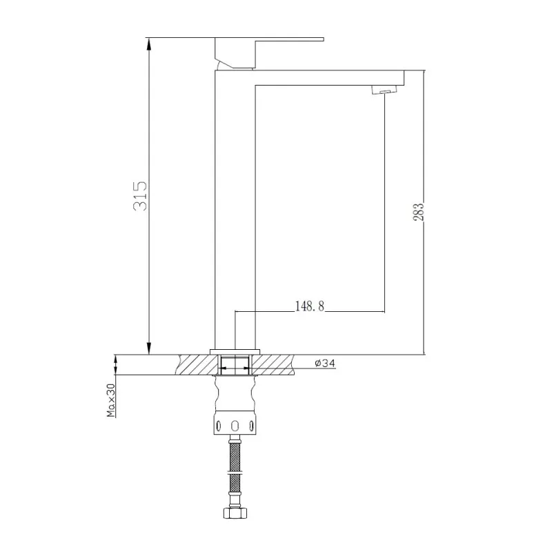 Смеситель для раковины HAIBA HB11803-7 (черный)