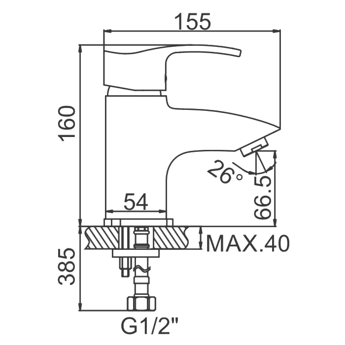 Смеситель для раковины Ledeme L1064