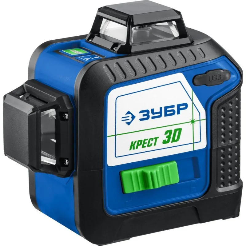 Нивелир ЗУБР КРЕСТ 3D лазерный 34909