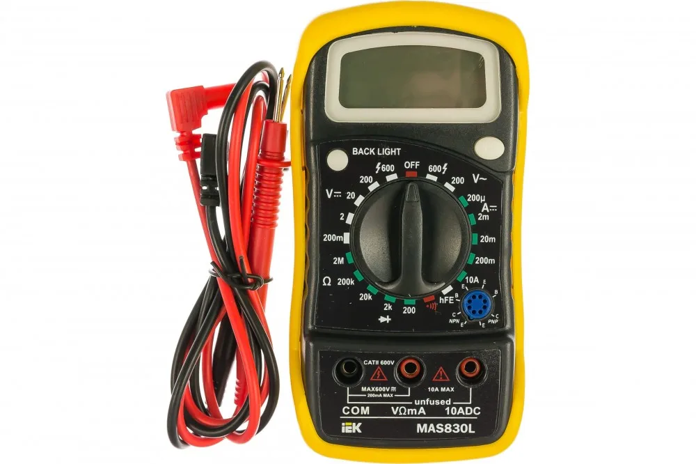 Мультиметр цифровой Master MAS830L IEK 278495