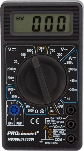 Мультиметр портативный M830B (DT-830В) PROCONNECT 13-3011