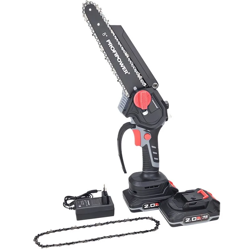 Пила цепная акк бесщет. ProfiPower MKGSH-18V (Li-on, 2*2Ач, 8", 20см, 1/4", 45зв.) E0216