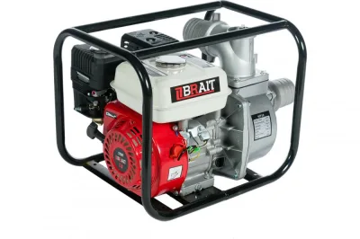 Мотопомпа бензиновая BRAIT BR-WP-30(7) (7л/с, датчик масла, 3", высота подъема 30 м)
