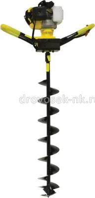 Мотобур Калибр БС-1500 (1,5кВт) + Шнек-насадка для земли