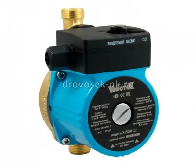 Насос повышения давления Vodotok WRS15/110-Z-BR (120Вт,25л/м)мокрый ротор/ЛАТУНЬ