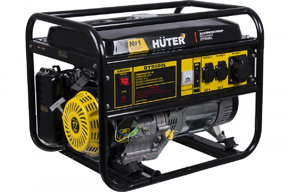 Бензогенератор HUTER DY9500L (220В, 8кВт) 64/1/39
