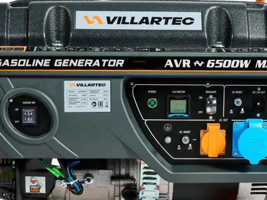 Бензогенератор VILLARTEC GG7300C 5,8/6,3кВт