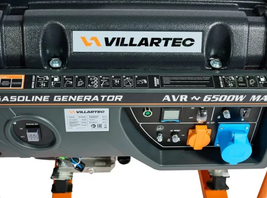 Бензогенератор VILLARTEC GG7300C 5,8/6,3кВт