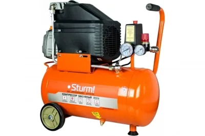 Компрессор воздушный Sturm AC9316 (1600 Вт, 24л, 250л/мин, 8бар, 2850 об/мин, манометр, колеса)