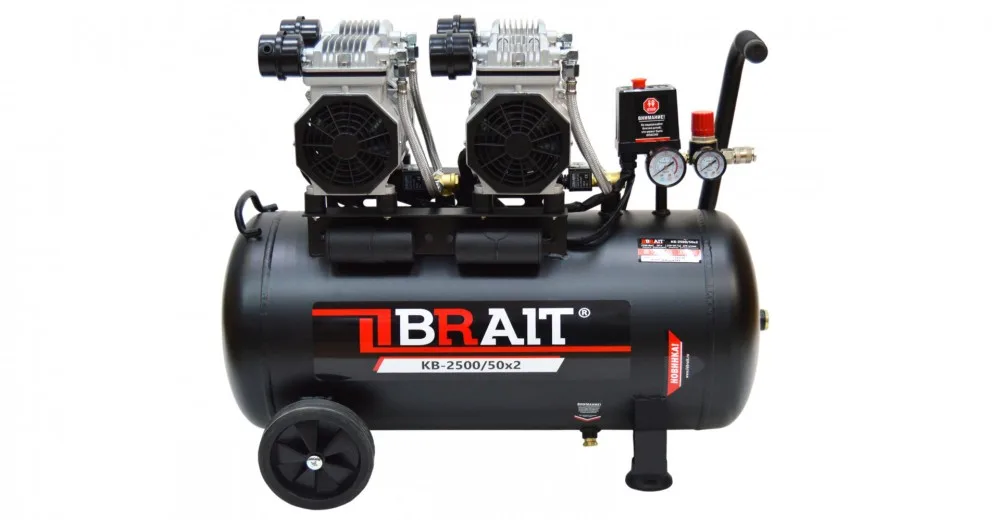 Компрессор воздушный BRAIT KB-2500/50X2 20.01.034.043