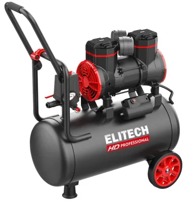 Компрессор (б/масл, 300л/м, 1.5кВТ, 8бар, 2ци., ресив.24л, 19.6кг) Elitech HD ACF 300-24S