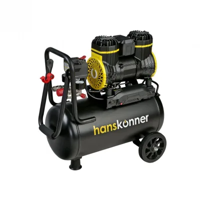 Компрессор Hanskonner HAC241 воздушный безмасляный 1450 Вт, 240л/мин, ресивер 24л, 8 бар