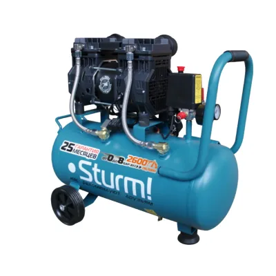 Компрессор Sturm! AC93250OL (безмасляный, 1500Вт, 240л/мин, ресивер 50л, 8бар)