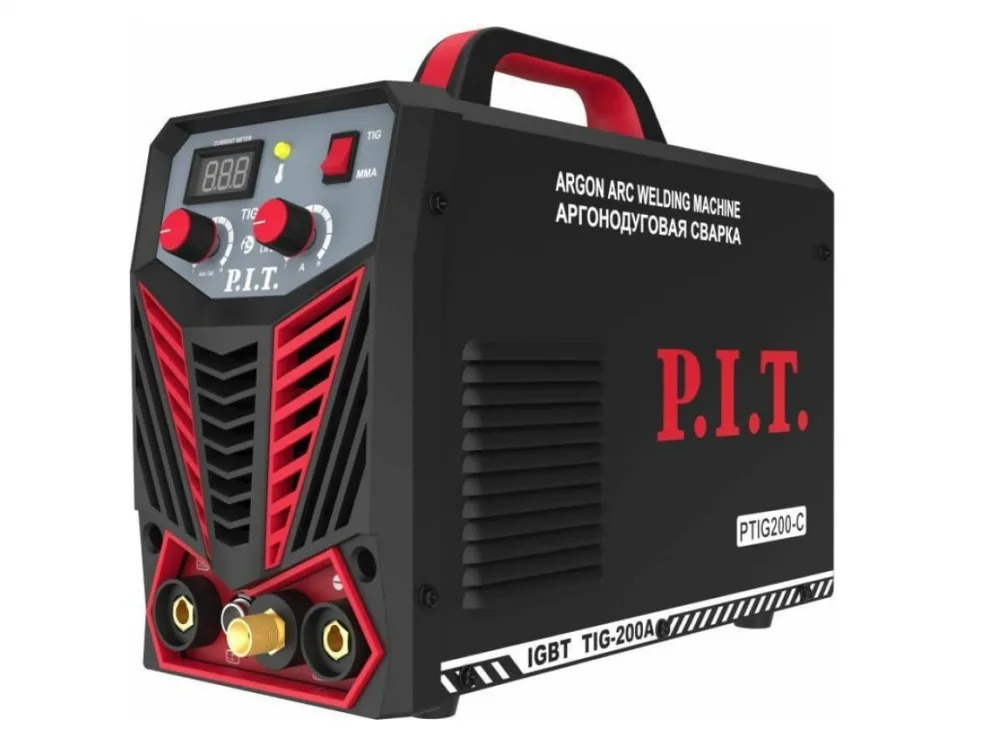 Сварочный аппарат аргонодуговой P.I.T. PTIG200-C (200 А,ПВ-45, MMA 1,6-4 мм,4.2квт, TIG 1.2-1.6-2.0)
