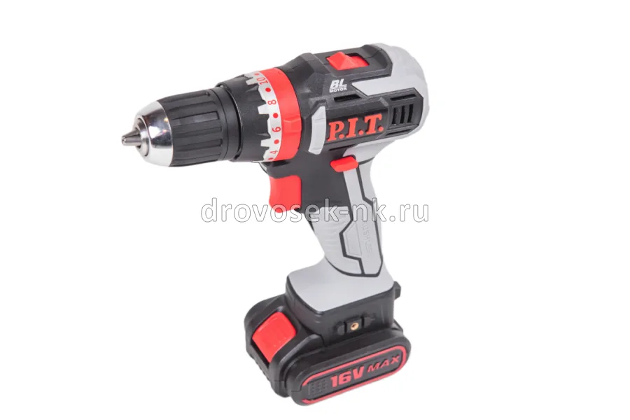 Дрель аккумуляторная P.I.T PID03002-16M2/BL (14,4В, 1,5Ah 30Hm ударная, безщеточная)
