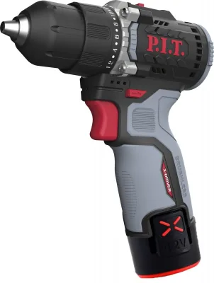 Дрель аккумуляторная P.I.T. PBM12K-10B/2 X-DRIVER (б/щ,12В,35Нм, патр10 мм, 2ск,2*1,5Ач,ЗУ,кейс)