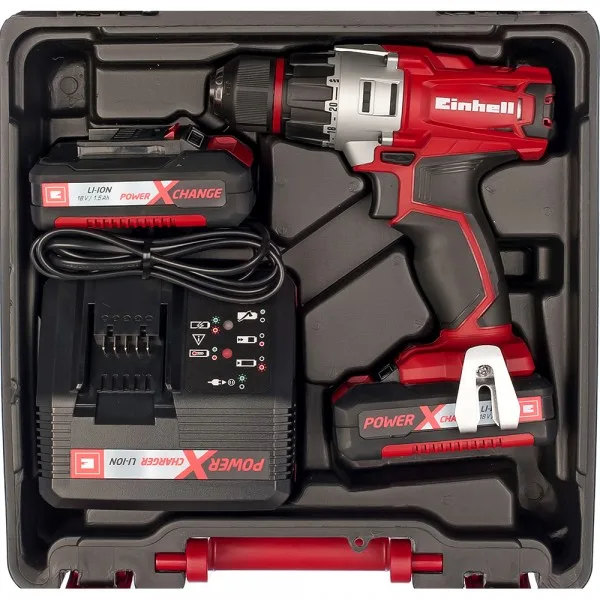 Дрель аккумуляторная EINHELL PXC TE-CD 18/2 Li kit (2*1,5Aч) 4513830