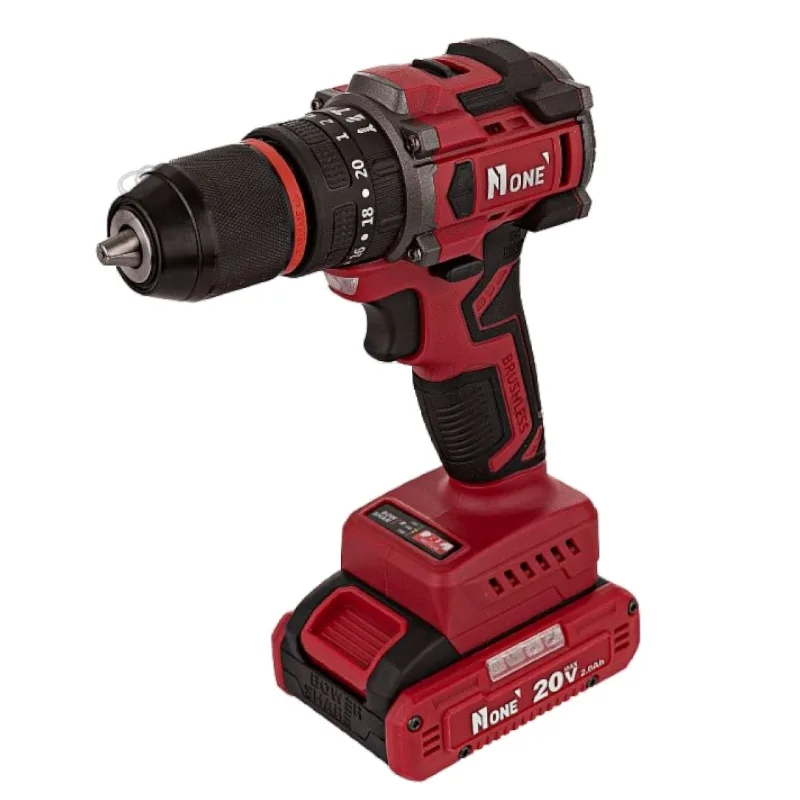 Дрель акк Number One CDI 20/2.0-IN-BR (б/щ, удар,50Hm.2.0V,2 АКК,2,0Ач,13мм жел.патр,кейс)