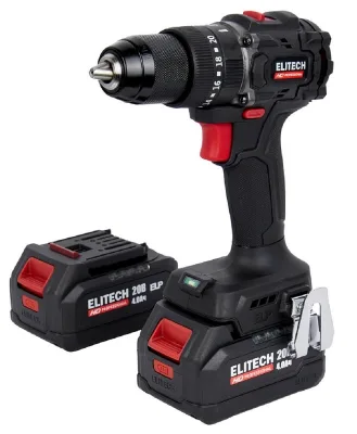 Дрель аккумуляторная ELITECH HD CD 20ISL2 (б/щет,20В 2*2.0Ач,ELP,БЗП) 205722