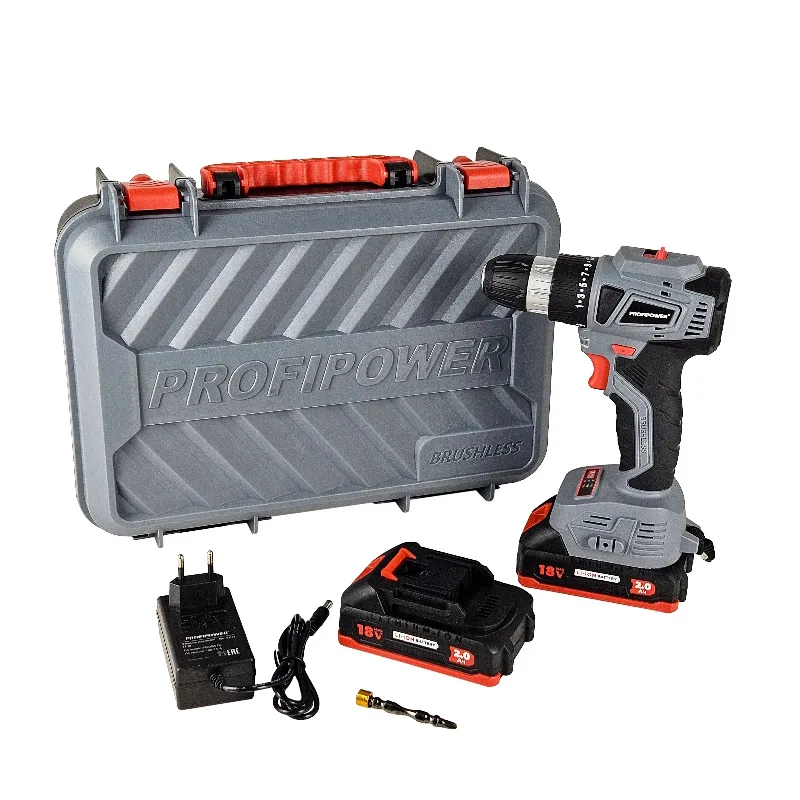 Дрель-шуруповерт акк б/с ProfiPower MKBL-18BT (18В,Li-ion,2*2Ач,40Hm) E0147